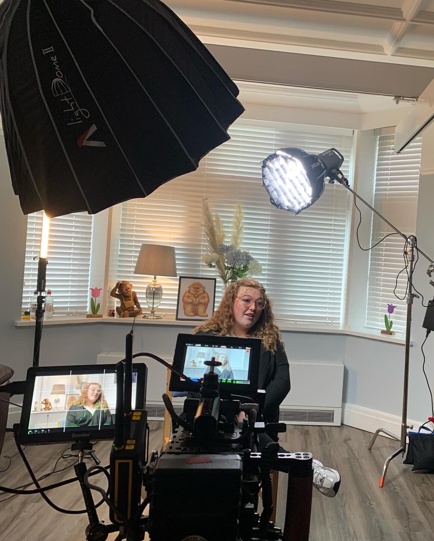 Professional production setup for training videos